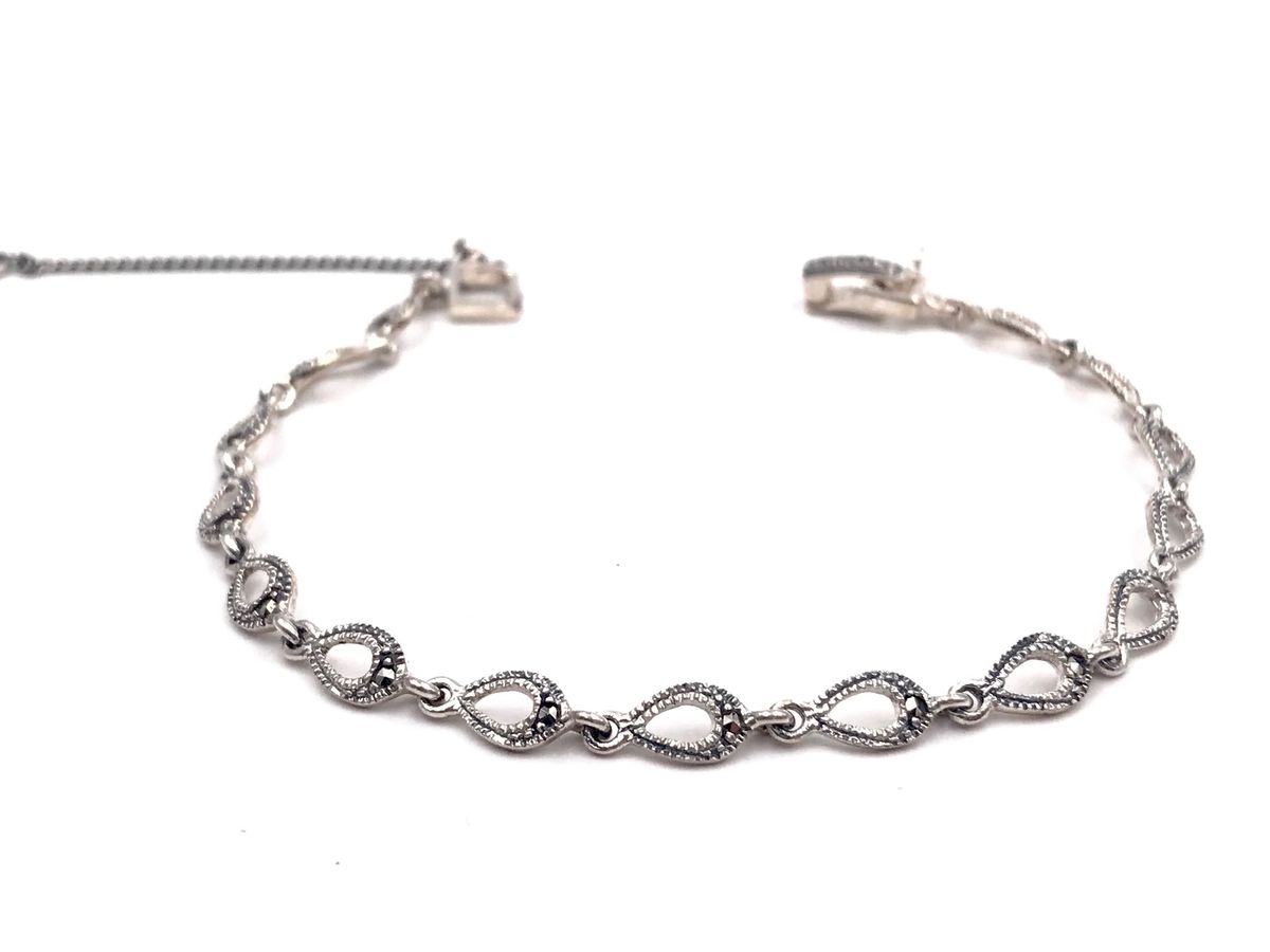 Pulsera en plata de ley Oval