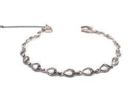 Pulsera en plata de ley Oval