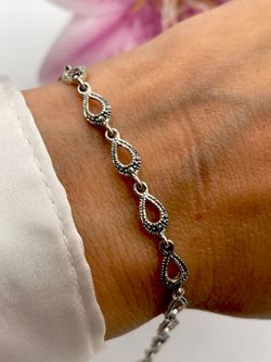 Pulsera en plata de ley Oval