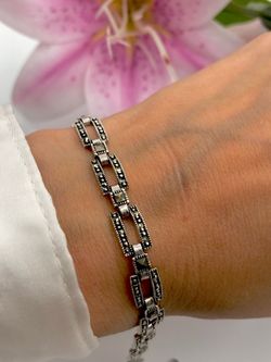 Pulsera en plata de ley Square