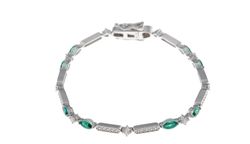 Pulsera en plata de ley Tear Green