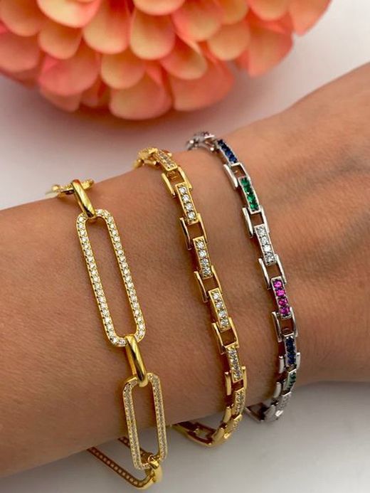 Bracelet rectangulaire en or