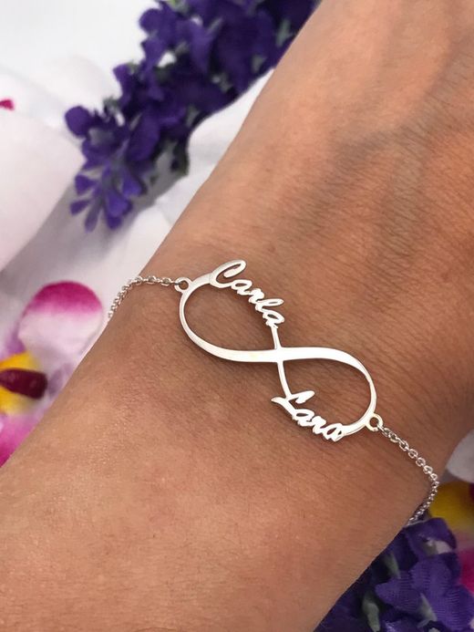 Pulsera Infinito personalizado de plata