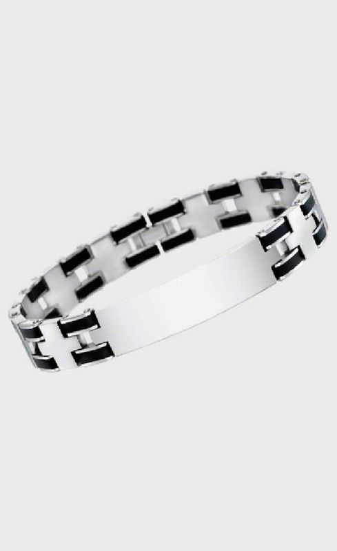 Pulsera Lotus unisex de acero y silicona