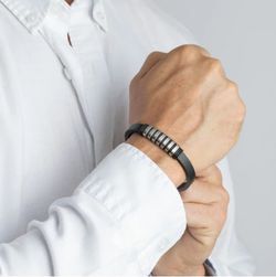 Pulseira Lotus para homem em aço