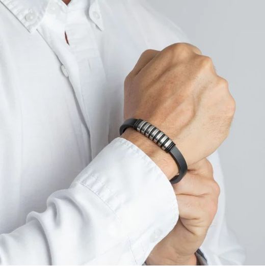 Pulseira Lotus para homem em aço