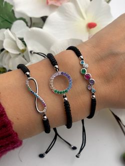 Lotus Silber Nylon Multi Armband LP1979