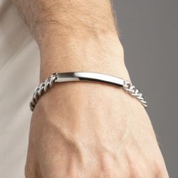 Bracelet chevalier lotus acier