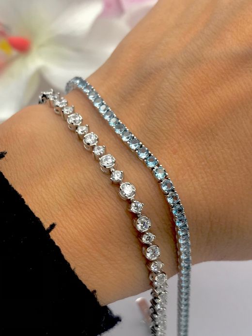 Pulsera New Riviere en plata de ley