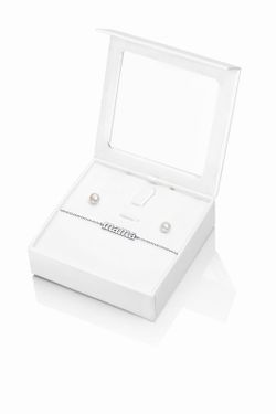 Pulsera de plata mama y pendientes de perla cultivada