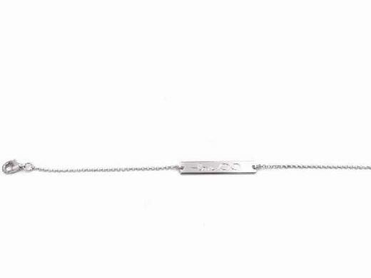 Pulsera de plata rodiada tipo nomeolvides