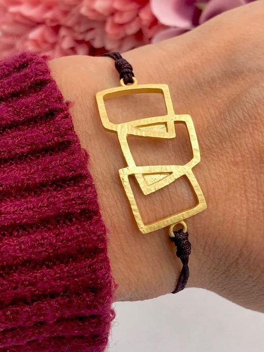 Bracelet en argent et or Travesa