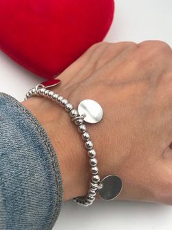 Bracelet en argent personnalisable avec trois boules