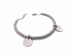 Pulsera plata personalizable bolas Two
