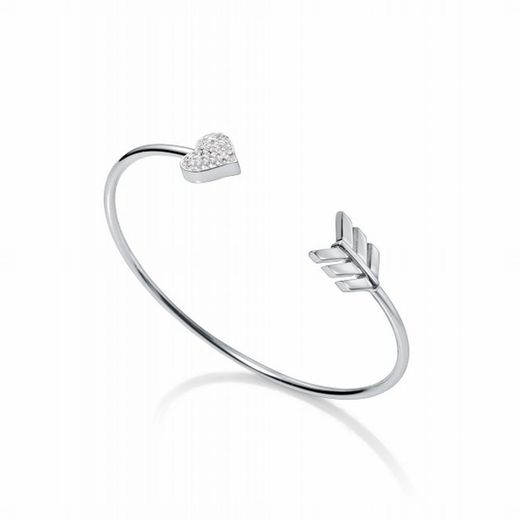Pulsera rígida corazón y flecha de Viceroy acero