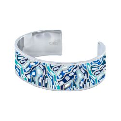 Pulsera Rígida M Trencadis Blue