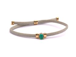 Pulsera Top Elastic Esmerald Gold