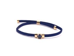 Pulsera Top Elastic Sapphire Gold