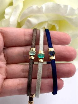 Pulsera Top Elastic Sapphire Gold