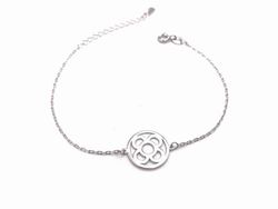 Pulsera troquelada de plata con baldosa Panot Barcelona