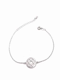 Pulsera Circle troquelada de plata con baldosa Panot Barcelona