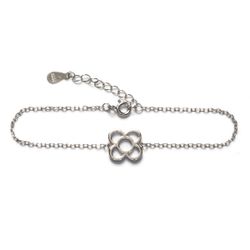 Pulsera troquelada de plata con baldosa Panot Barcelona