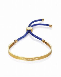 Pulsera viceroy mujer chapado dorado con frase A la Mejor Profe