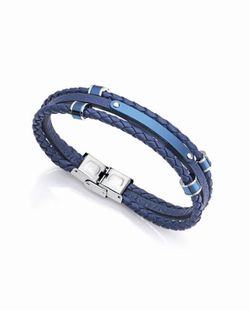 Pulsera Viceroy Beat Blue cuero trenzado
