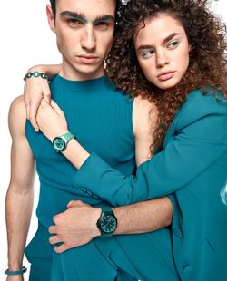 Pulseira Viceroy verde em aço e alumínio