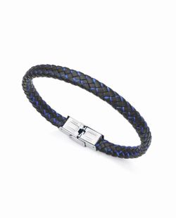 Pulsera Viceroy Heat cuero trenzado azul y negro