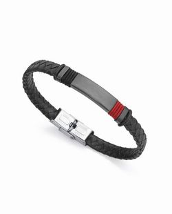 Pulsera Viceroy Magnum trenzada con nylon negro y rojo