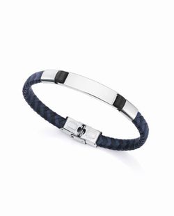 Pulsera Viceroy Magnum trenzada negra y azul