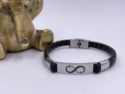 Schwarzes und braunes geflochtenes Armband von Viceroy Magnum