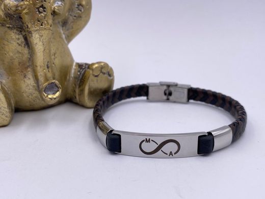 Schwarzes und braunes geflochtenes Armband von Viceroy Magnum