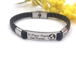 Schwarzes und braunes geflochtenes Armband von Viceroy Magnum