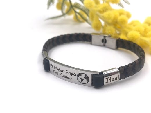 Schwarzes und braunes geflochtenes Armband von Viceroy Magnum