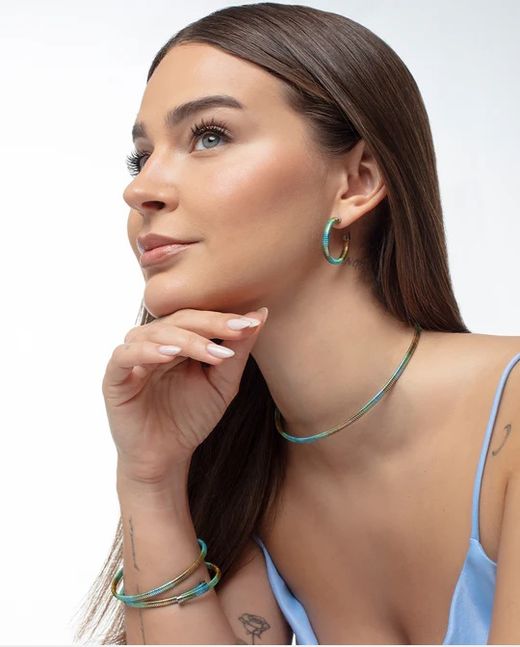 Pulsera Viceroy Tubogas Laura Escanes Silver Green