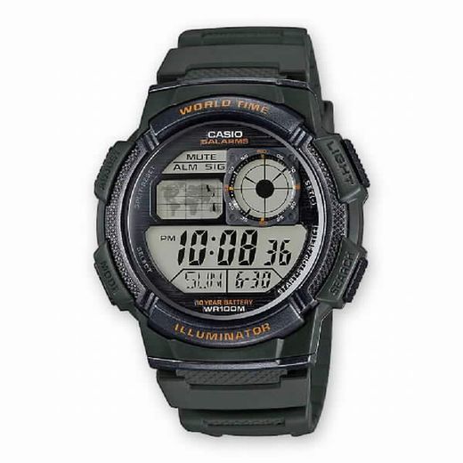 Reloj casio digital de hombre con hora universal