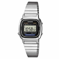 Reloj Casio digital vintage pequeño en acero y esfera negra