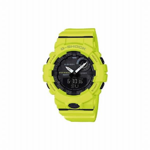 Reloj casio G-SHOCK con caja y correa amarilla yBluetooth