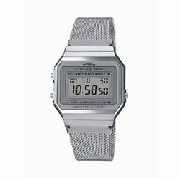 Reloj Casio A700 digital vintage plateado con esterilla