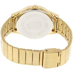 Reloj casio unisex acero Ip dorado con esfera negra