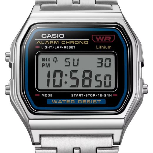Reloj casio digital A159 unisex con cierre deslizante