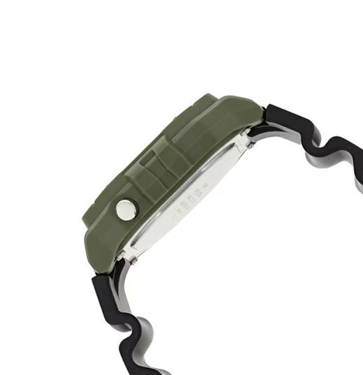 Reloj Casio digital con caja verde militar para hombre con cronómetro