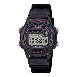 Reloj Casio Digital niñ@ W-220H con detalles en color rosa
