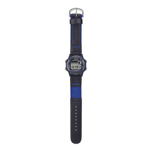 Casio W-220HF Digitaluhr für Kinder mit blauem Nylonarmband