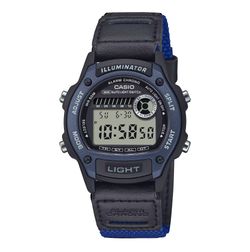 Reloj Casio Digital niño W-220HF con correa nylon azul