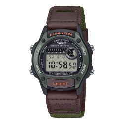 Reloj Casio Digital niño W-220HF con correa nylon verde