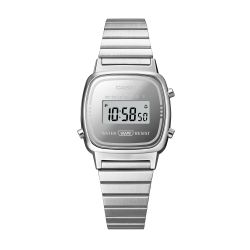 Reloj casio digital pequeño LA670 efecto espejo en acero
