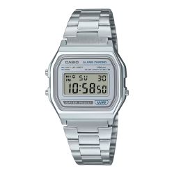 Reloj casio digital retro unisex A158 con esfera gris